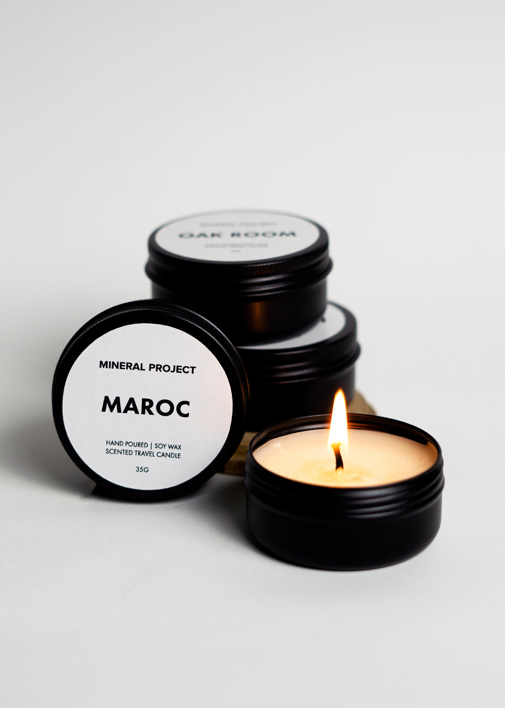 Travel Tin Candles - Maroc / New Delhi / Oak Room